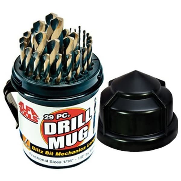 Alfa Tools Bbml74290Dm Blitz Bit Mechanic'S Length Drill Mug, 29 Piece BBML74290DM